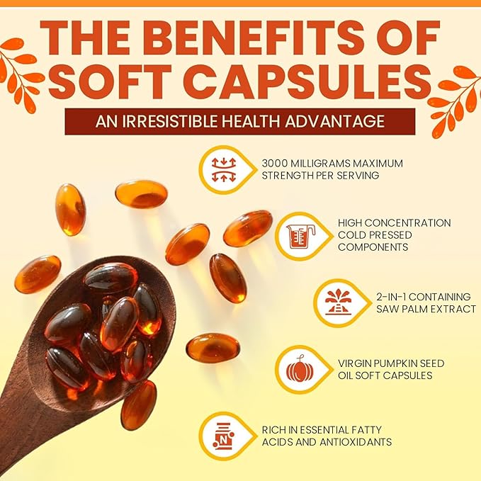 Pumpkin seed oil softgels